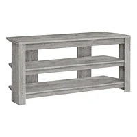 Monarch Specialties Tv Stand, 42 Inch, Console, Media Entertainment Center, Storage Shelves, Living Room, Bedroom, Laminate, Grey, Contemporary, Modern