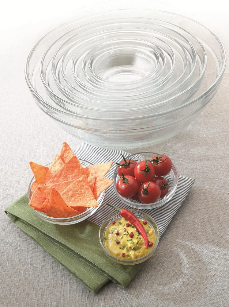 Duralex Lys Stackable Clear Glass Bowl 14 cm Set of 6