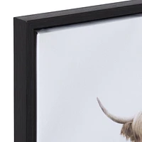 Sentra Highland Cows Framed Canvas Art Set, 13in W x 13in H x 1in D