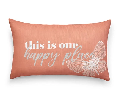 HOMETRENDS Happy Place Toss Cushion