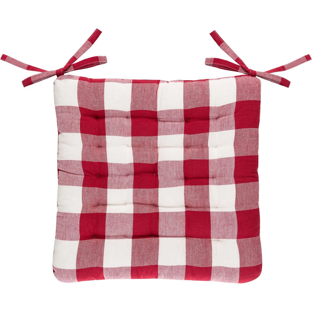 hometrends Seat Cushion-Red, 100% cotton, 15"x15"