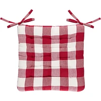 hometrends Seat Cushion-Red, 100% cotton, 15"x15"