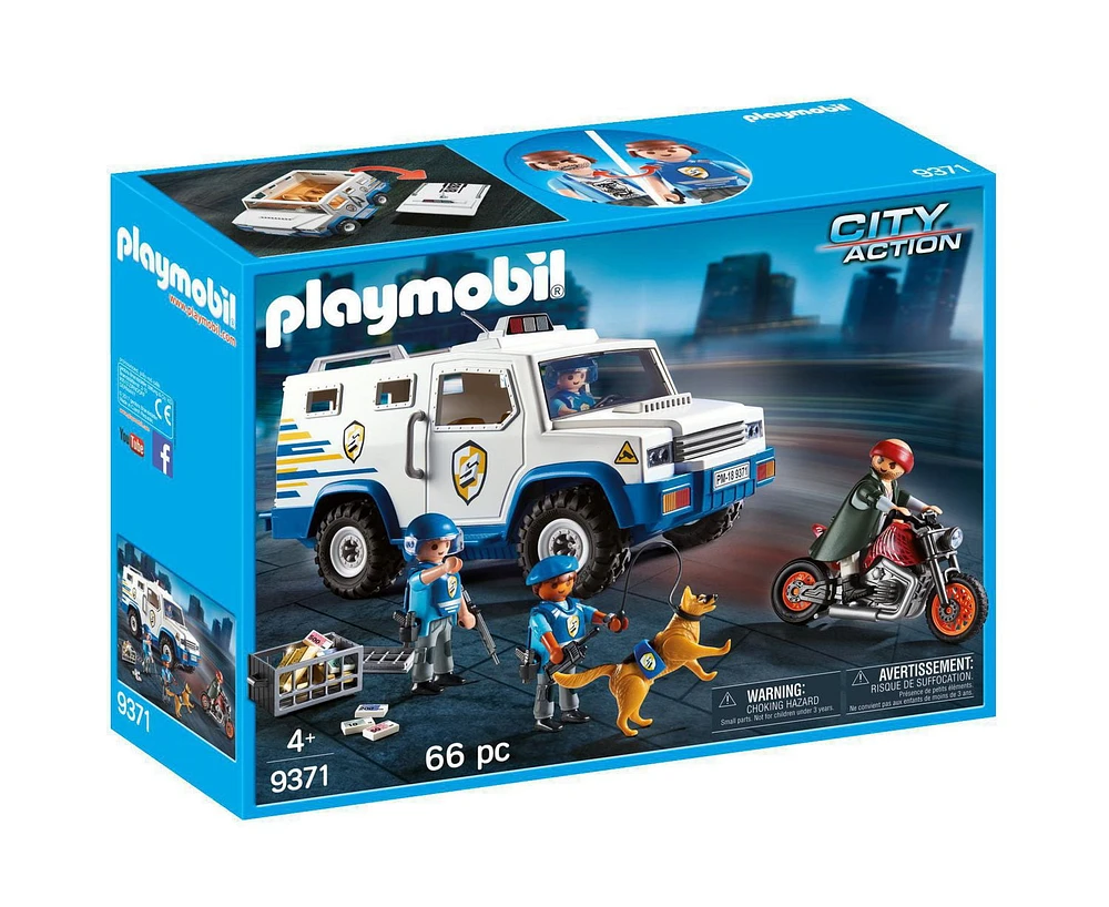 PLAYMOBIL Police Money Transporter 9371 Play Set