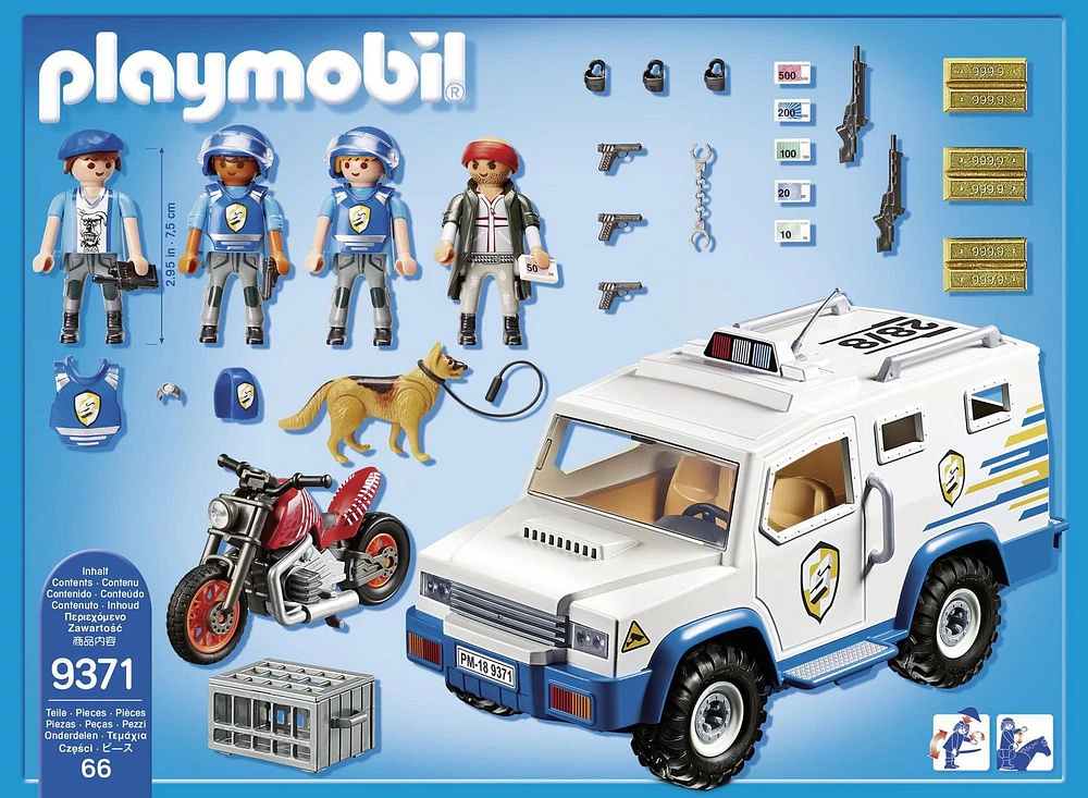 PLAYMOBIL Police Money Transporter 9371 Play Set