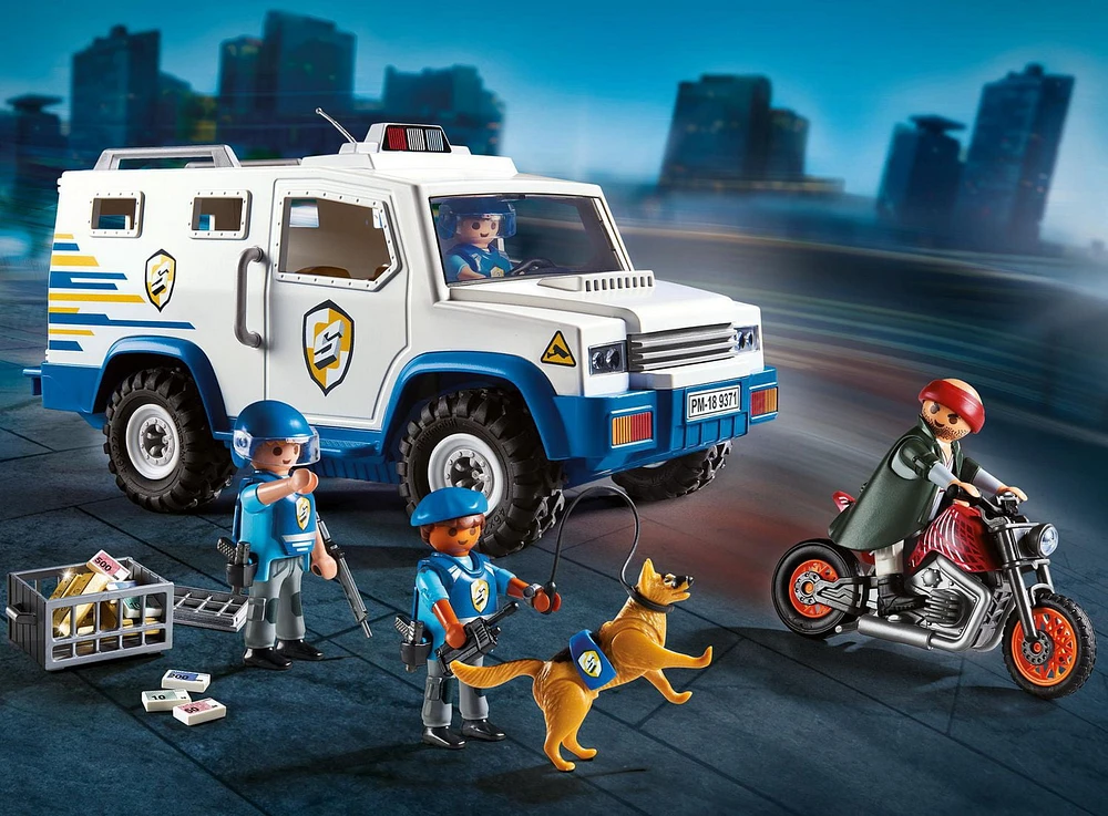 PLAYMOBIL Police Money Transporter 9371 Play Set