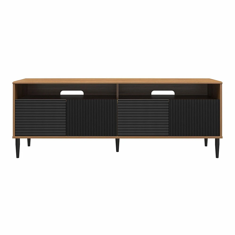 Mr. Kate Daphne TV Console, Walnut and Black