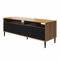 Mr. Kate Daphne TV Console, Walnut and Black