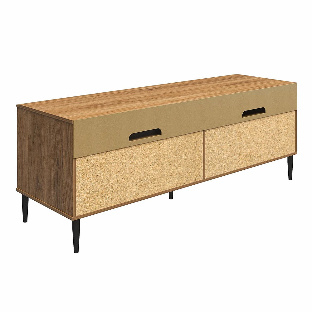 Mr. Kate Daphne TV Console, Walnut and Black