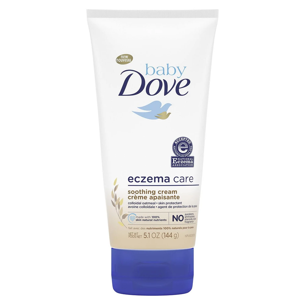 Baby Dove Soothing Cream to soothe delicate baby skin Eczema Care baby eczema cream with no fragrance, parabens, phthalates, dyes or steroids 144 g, 144g