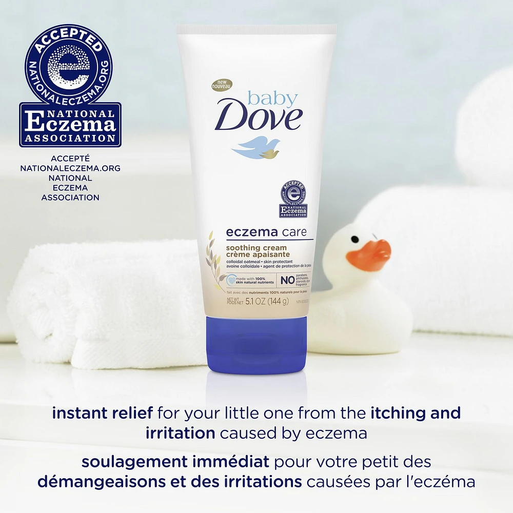 Baby Dove Soothing Cream to soothe delicate baby skin Eczema Care baby eczema cream with no fragrance, parabens, phthalates, dyes or steroids 144 g, 144g