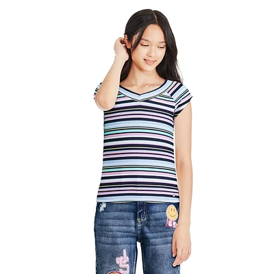 Justice Girls' V-neckline Tee