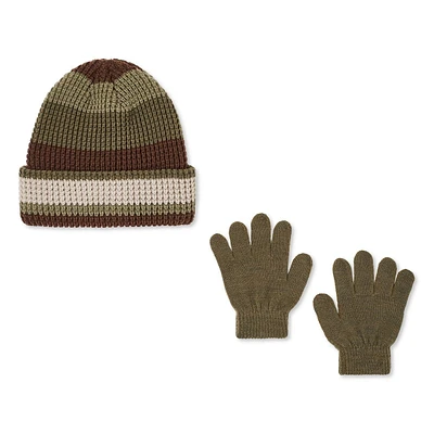 George Boys' Knit Hat 2-Piece Set, Sizes XS/S-M/XL