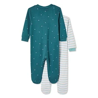 Lot de 2 grenouillères collection non genrée George pour nourrissons Tailles 0-12 mois