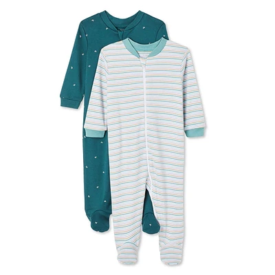 Lot de 2 grenouillères collection non genrée George pour nourrissons Tailles 0-12 mois