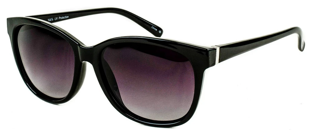 George Ladies Black Polarized Cat Eye Sunglasses