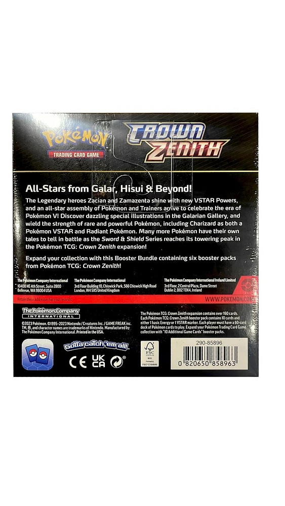 Pokémon TCG : Pack Booster Couronne Zénith - 6 Packs !