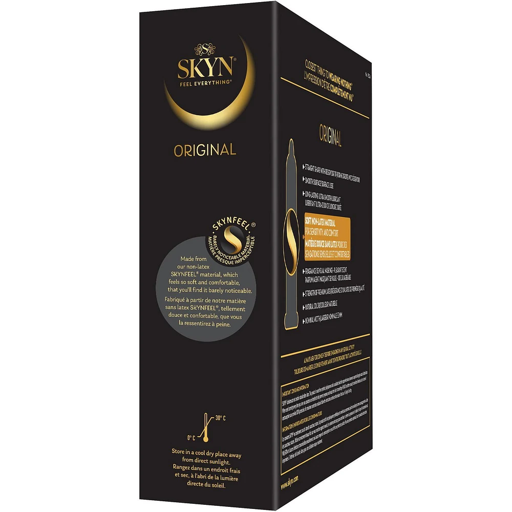 SKYN Préservatifs originaux, sans latex, sensation naturelle avec la technologie Skynfeel ™ boîte de 24