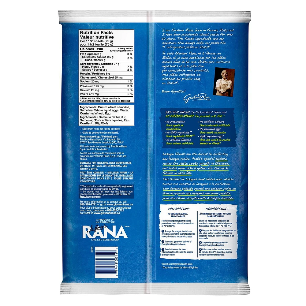 Rana Lasagne Sheets, 300 g