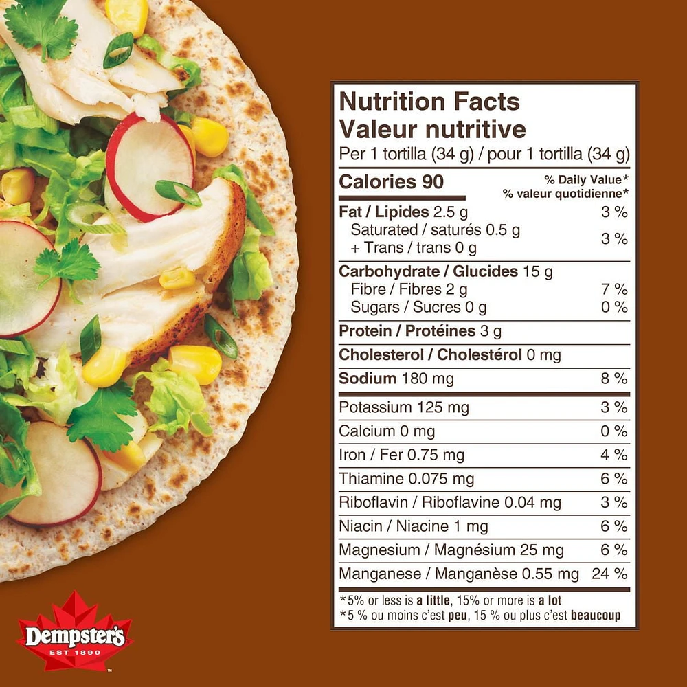 Dempster’s 100% Whole Wheat Tortillas
