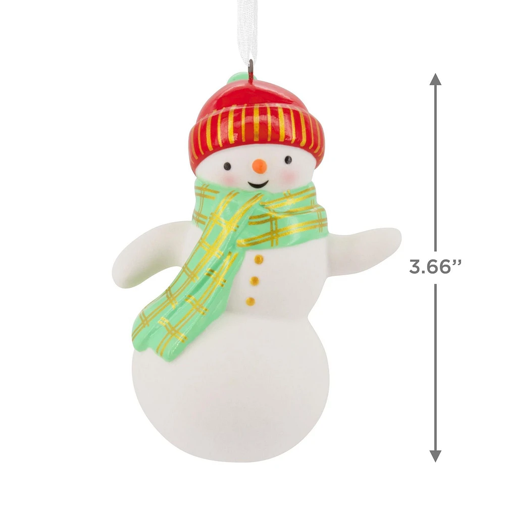 Hallmark Christmas Ornament (Festive Snowman Ceramic)