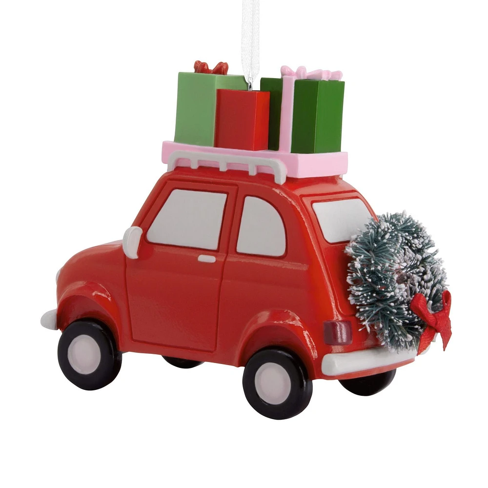 Hallmark Christmas Ornament (Red Car With Presents)