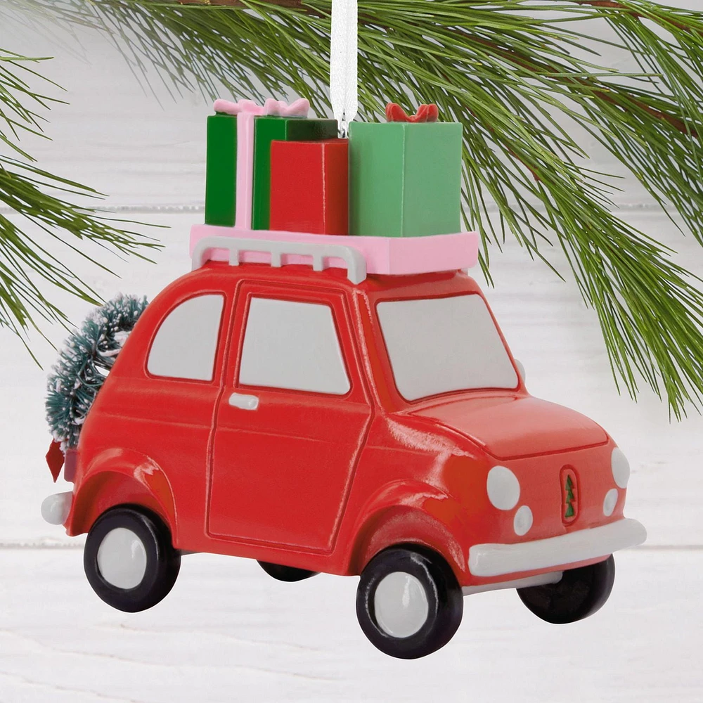 Hallmark Christmas Ornament (Red Car With Presents)