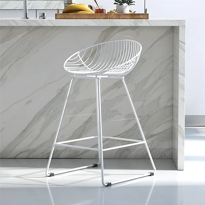 CosmoLiving Ellis Wire Counter Height Bar Stool