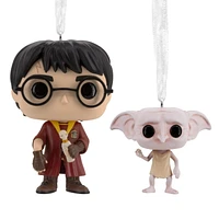 Hallmark Christmas Ornaments (Harry Potter and Dobby Funko POP!), Set of 2