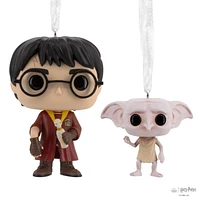 Hallmark Christmas Ornaments (Harry Potter and Dobby Funko POP!), Set of 2