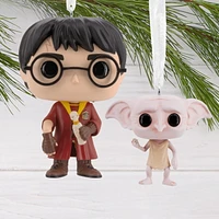 Hallmark Christmas Ornaments (Harry Potter and Dobby Funko POP!), Set of 2