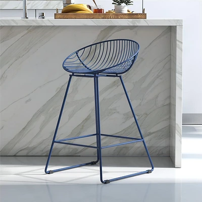 CosmoLiving Ellis Wire Counter Height Bar Stool