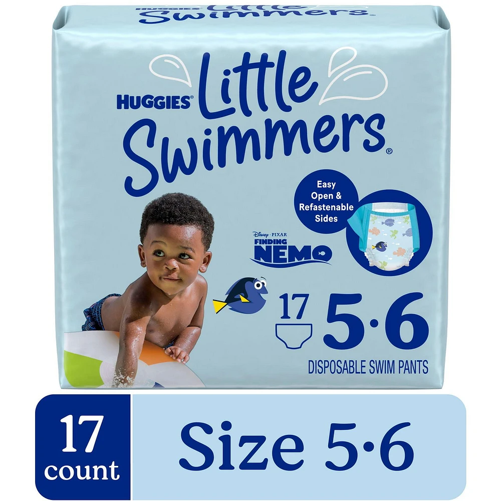 Couches de bain jetables Huggies Little Swimmers, tailles 3 à 6, paquet de 17 à 20