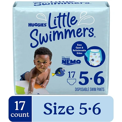 Couches de bain jetables Huggies Little Swimmers, tailles 3 à 6, paquet de 17 à 20