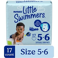 Couches de bain jetables Huggies Little Swimmers, tailles 3 à 6, paquet de 17 à 20