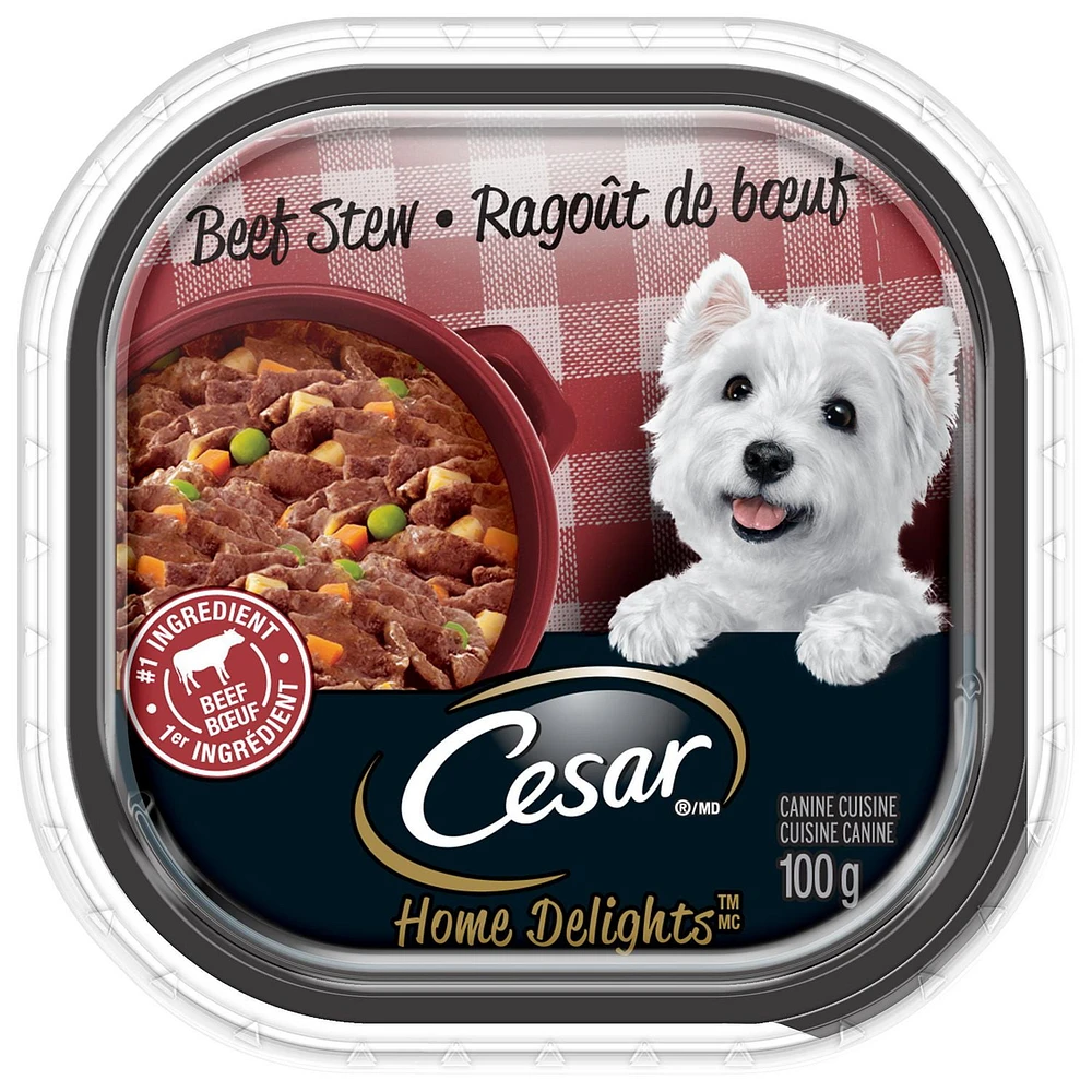 Cesar Home Delights Beef Stew Soft Wet Dog Food, 100g