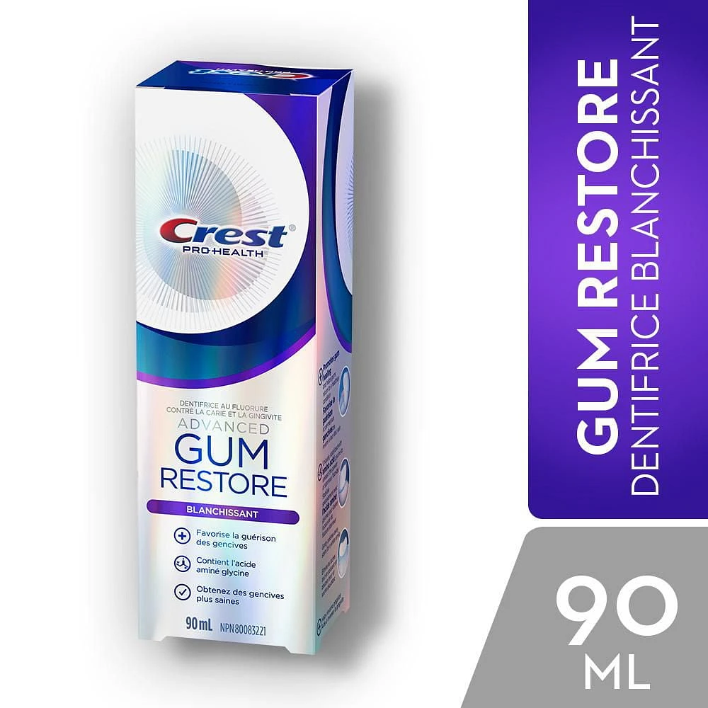 Crest Pro-Health Advanced Gum Restore Toothpaste, Whitening, 90mL