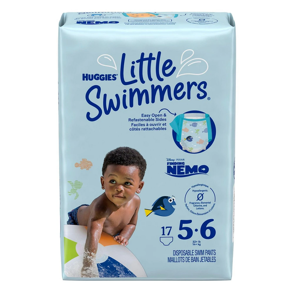 Couches de bain jetables Huggies Little Swimmers, tailles 3 à 6, paquet de 17 à 20