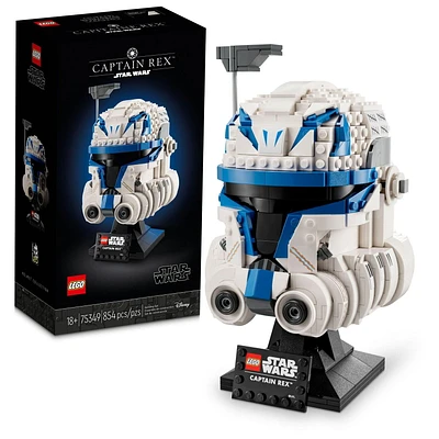 LEGO Star Wars Captain Rex Helmet Building Set, The Clone Wars Collectible Model for Adults, Star Wars Memorabilia, 75349, Includes 854 Pieces, Ages 18+