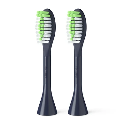 Philips One by Sonicare 2pk Brush Heads, Midnight Navy, BH1022/04, 2 Pack Brush Heads