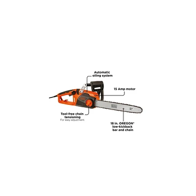 Corded Chainsaw 15A 18In