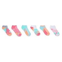 Athletic Works Girls' Low-Cut Socks 6-Pack