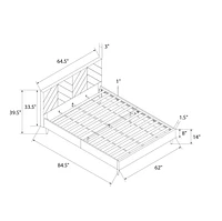 DHP Andrea Tufted Upholstered Platform Bed, Queen, Gray Linen