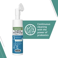 Wahl Probiotic Paw Cleaner - No-Rinse Foaming Solution with Brush, Aloe & Oatmeal for Clean, Moisturized Dog Paws - Model 58549, Dog Paw Cleaner