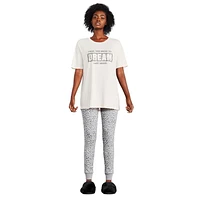 George Women's Tee and Pant Pajamas 2-Piece Set