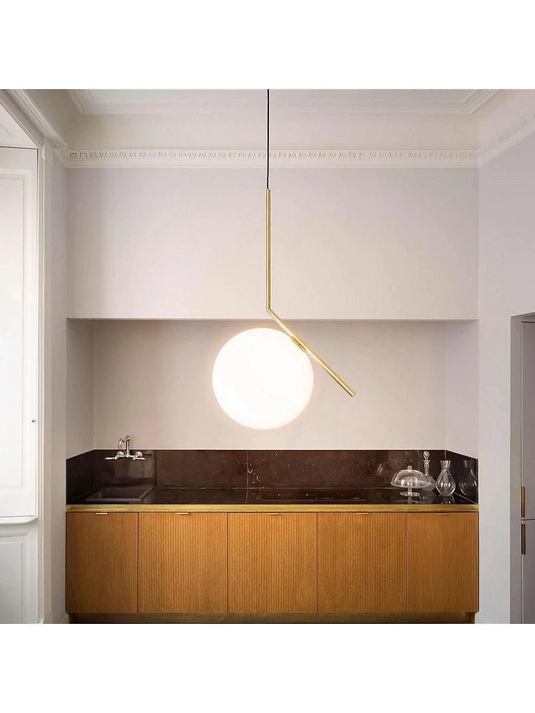 Plata Import Sphere Gold Ceiling Lamp