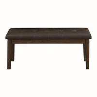 Topline Home Furnishings Dark Brown Dining Bench