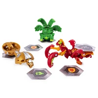 Bakugan Starter Pack 3-Pack, Pyrus Mantanoid, Collectible Action Figures, for Ages 6 and Up