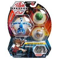 Bakugan Starter Pack 3-Pack, Serpenteze, Collectible Action Figures, for Ages 6 and Up