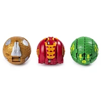 Bakugan Starter Pack 3-Pack, Pyrus Mantanoid, Collectible Action Figures, for Ages 6 and Up