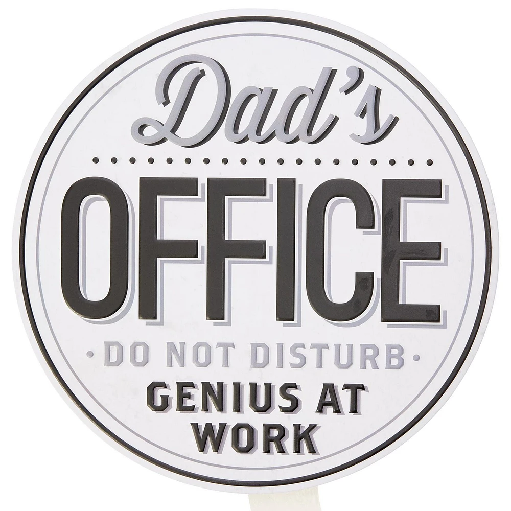 Way To Celebrate Father's Day Round Embossed Metal Sign